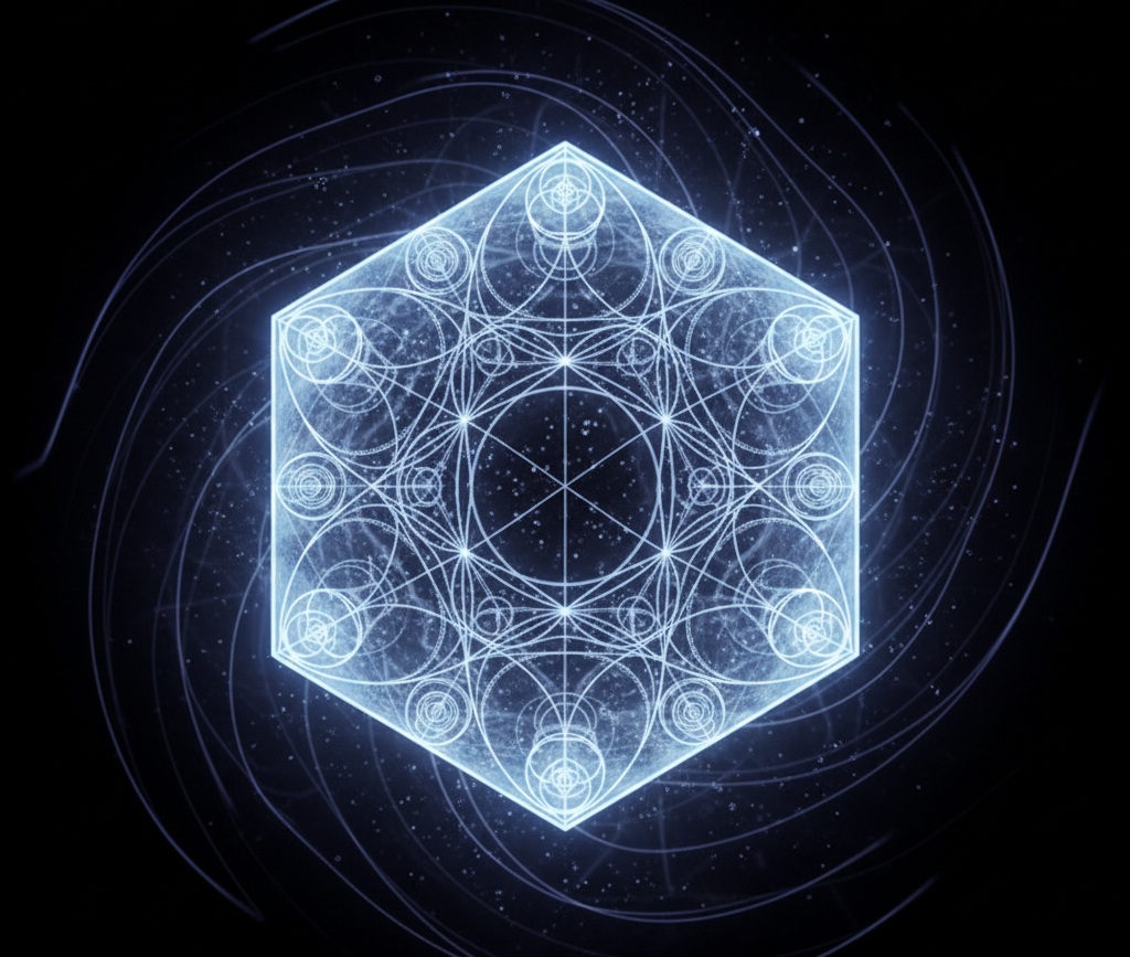 水の結晶構造を示す疑似科学的な図